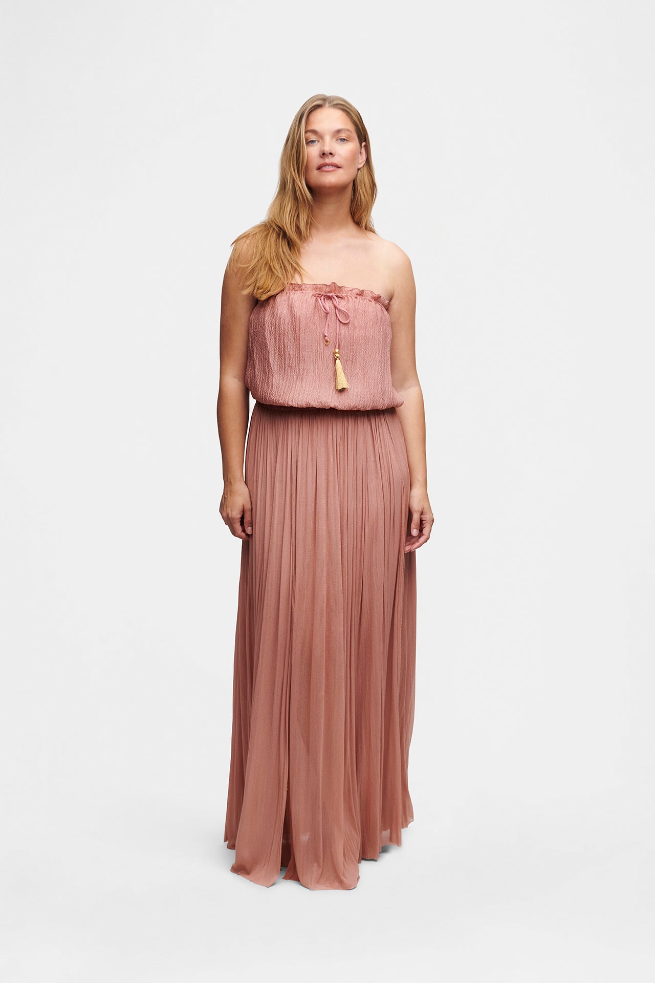 Blush Silk Tulle Skirt