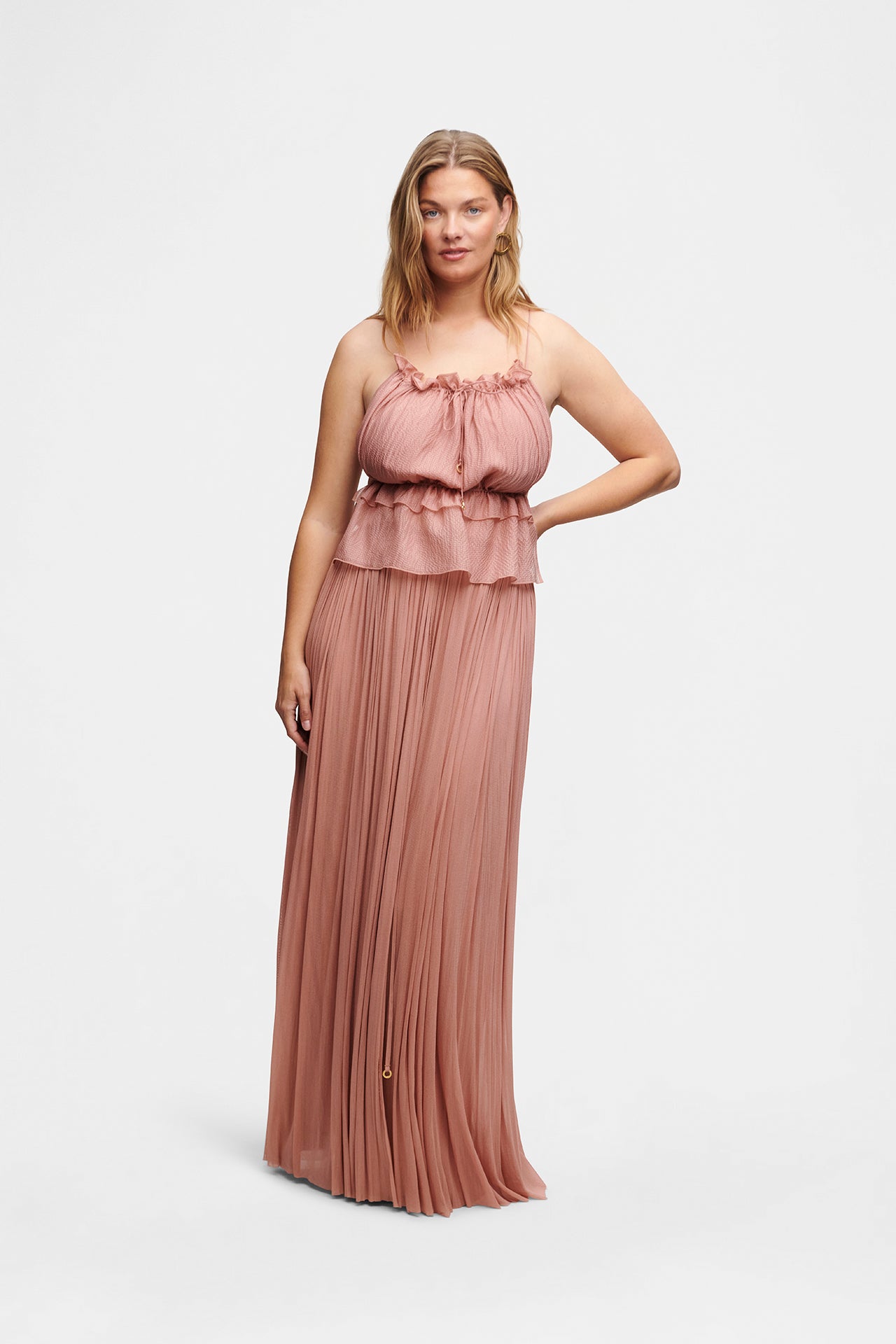 Blush String Silk Top