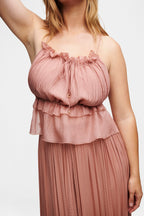 Blush String Silk Top