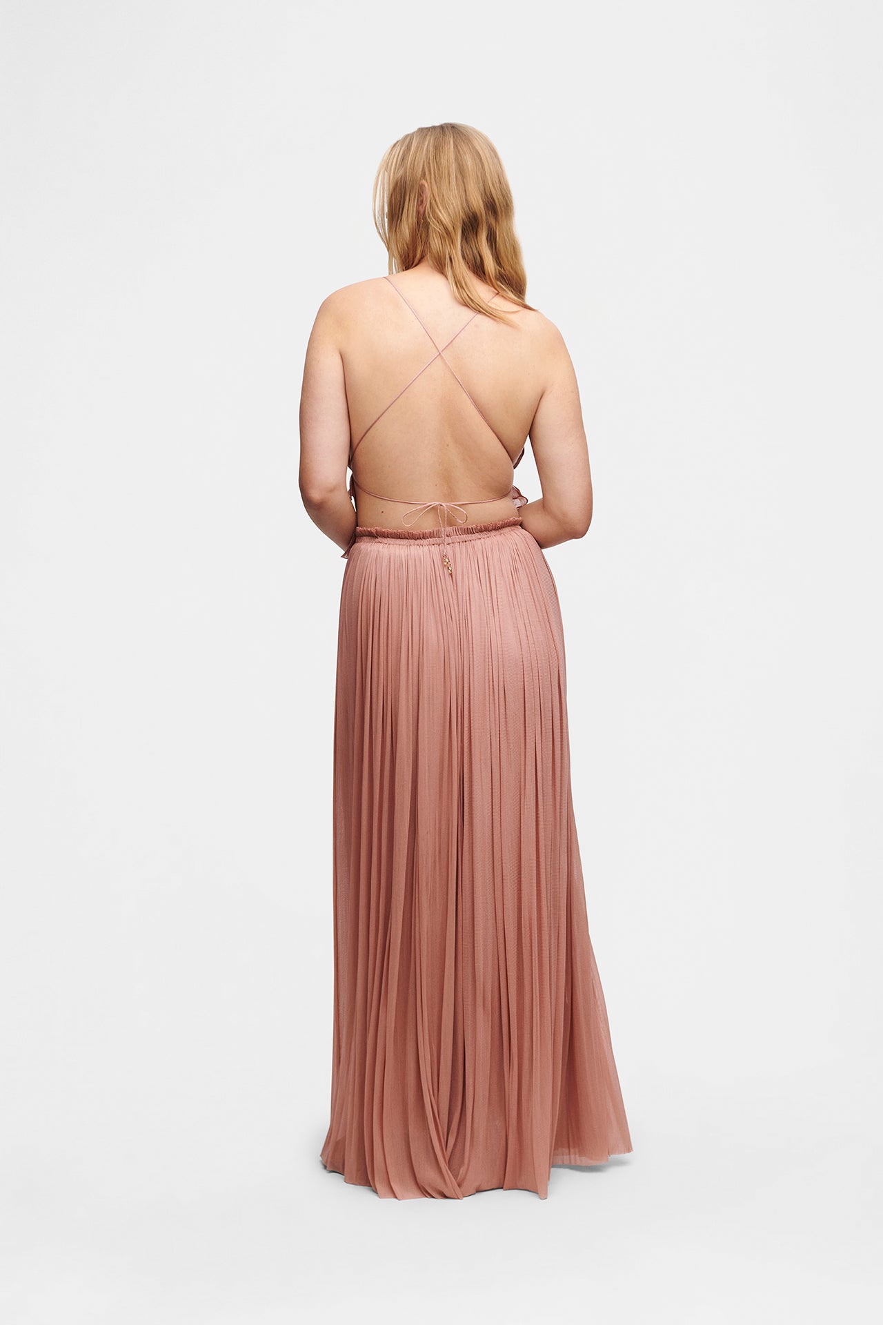 Blush Silk Tulle Skirt