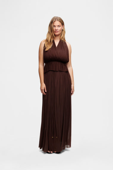 Chocolate Silk Tulle Set, skirt and top in 100% Grade 6A mulberry silk, image 3, HANNE BLOCH