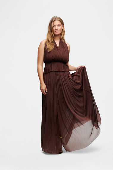 Chocolate Silk Tulle Set, skirt and top in 100% Grade 6A mulberry silk, HANNE BLOCH