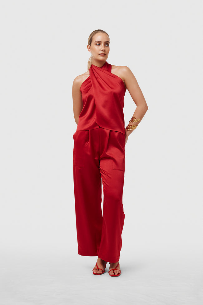 Red Satin Trousers