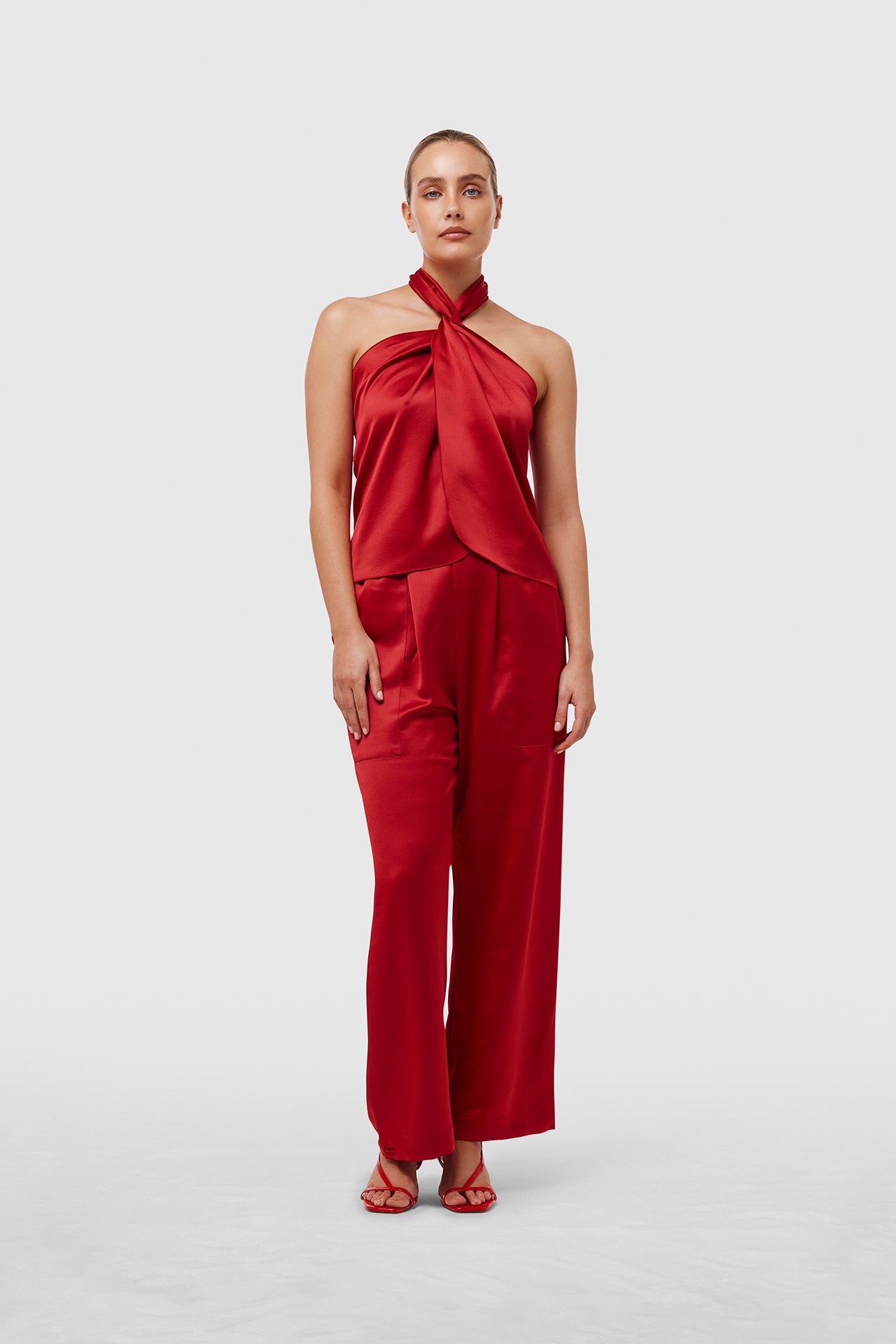 Red Satin Trousers