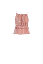 Rose Swirl String Silk Top