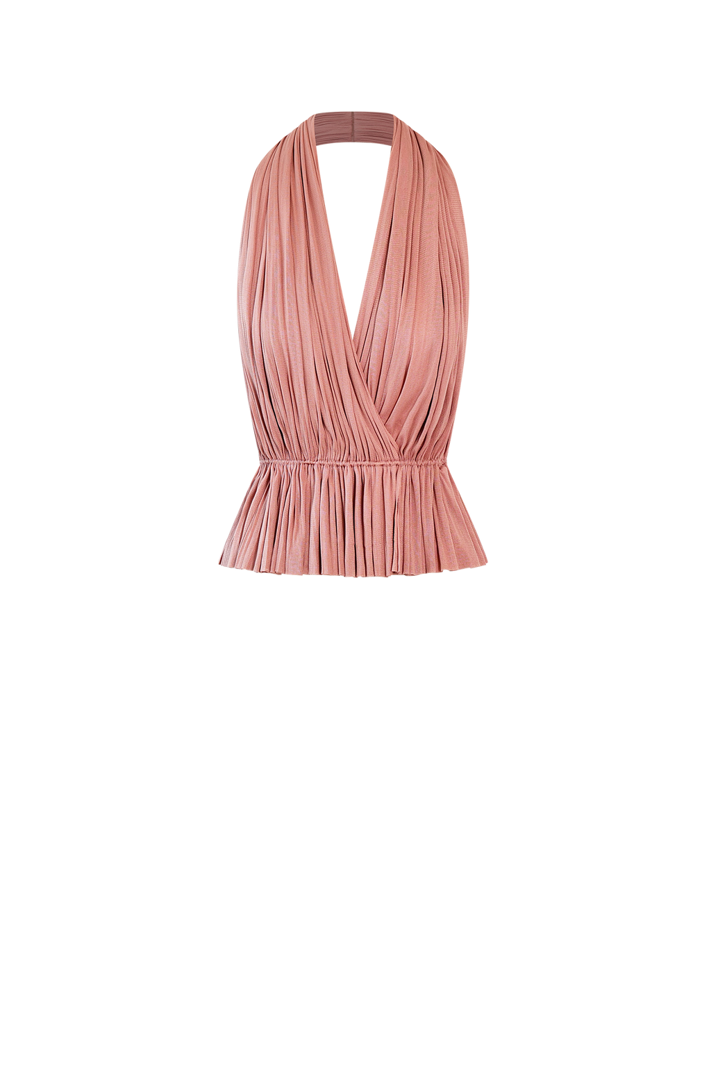 Blush Silk Tulle Top