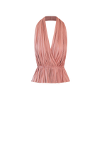 Blush Silk Tulle Top