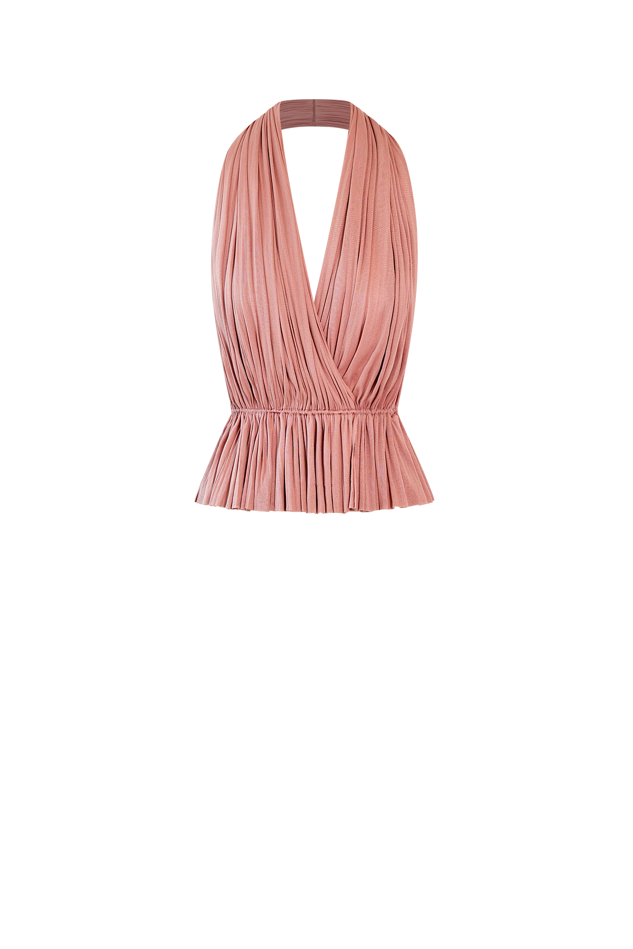 Blush Silk Tulle Top
