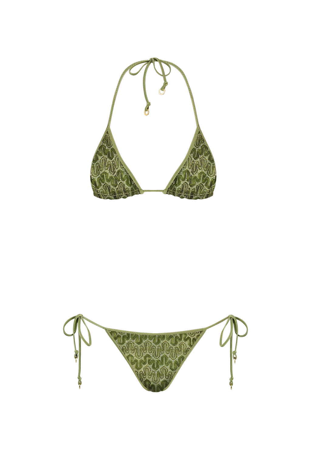 Cactus Knit Triangle Bikini