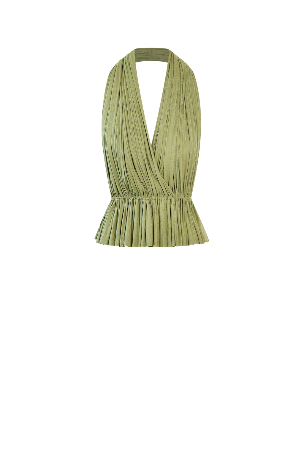 Green Silk Tulle Top