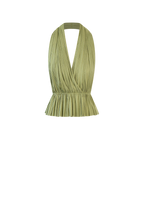 Green Silk Tulle Top