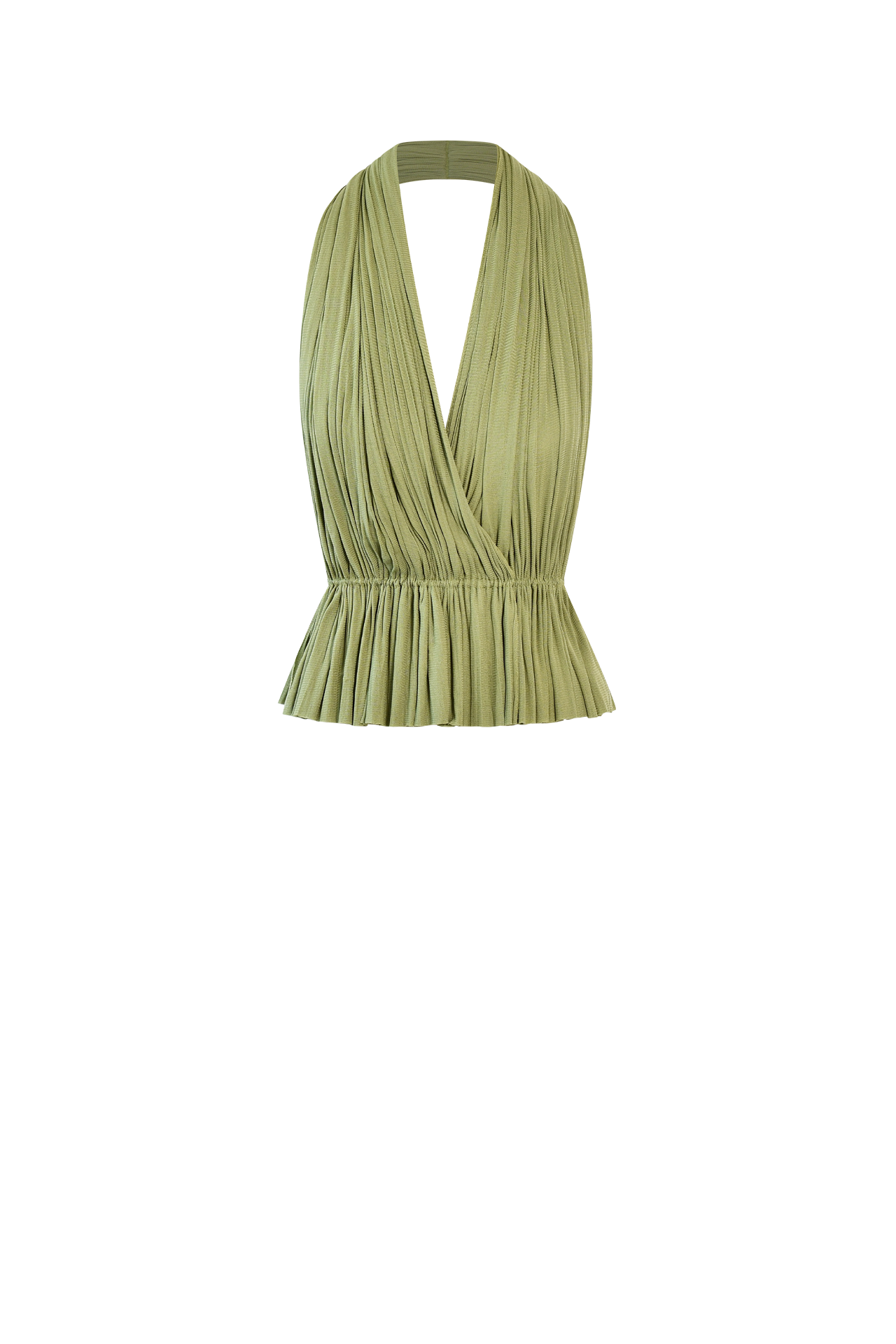 Green Silk Tulle Top