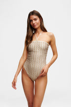 White Pom Pom Swimsuit