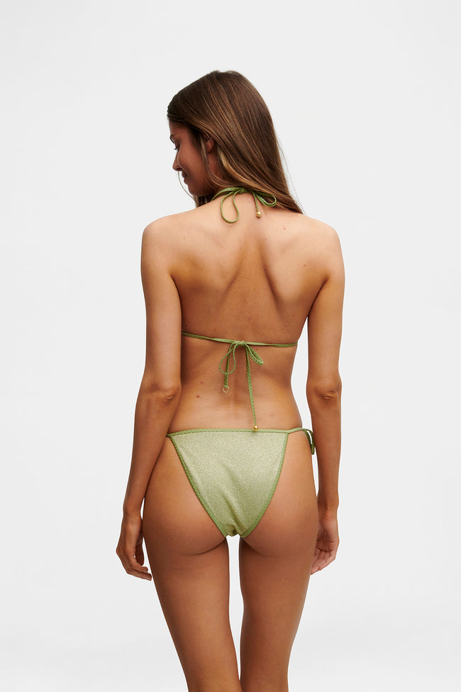 Green Glitter Triangle Top
