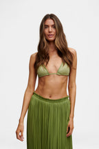 Green Glitter Triangle Top