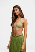 Green Glitter Triangle Top