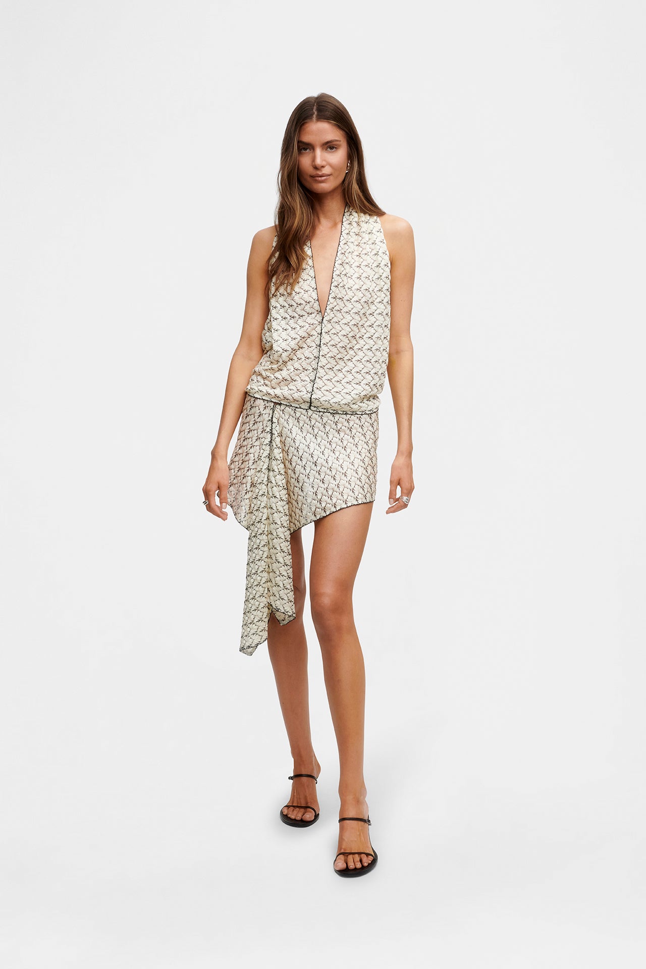 BW Knit Scarf Set   /   Top