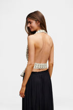 BW Knit Scarf Set   /   Top