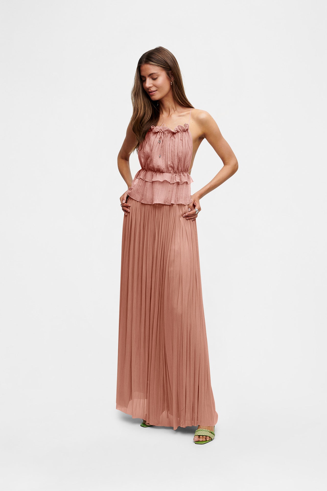 Blush String Silk Top