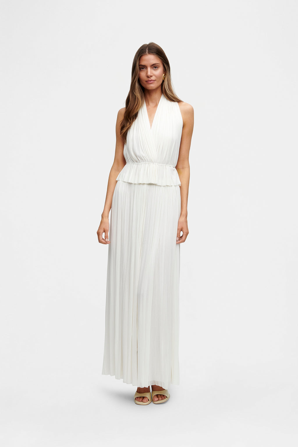 White Silk Tulle Skirt