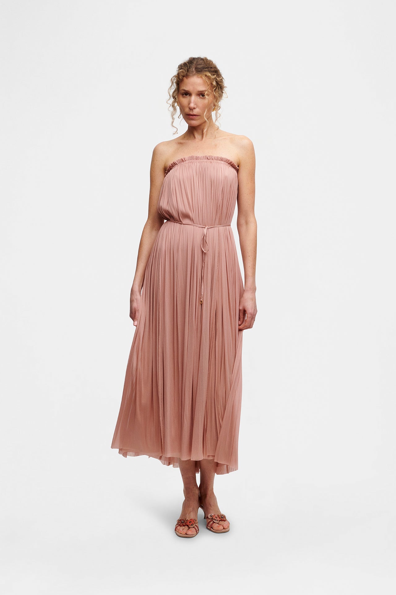 Blush Silk Tulle Skirt