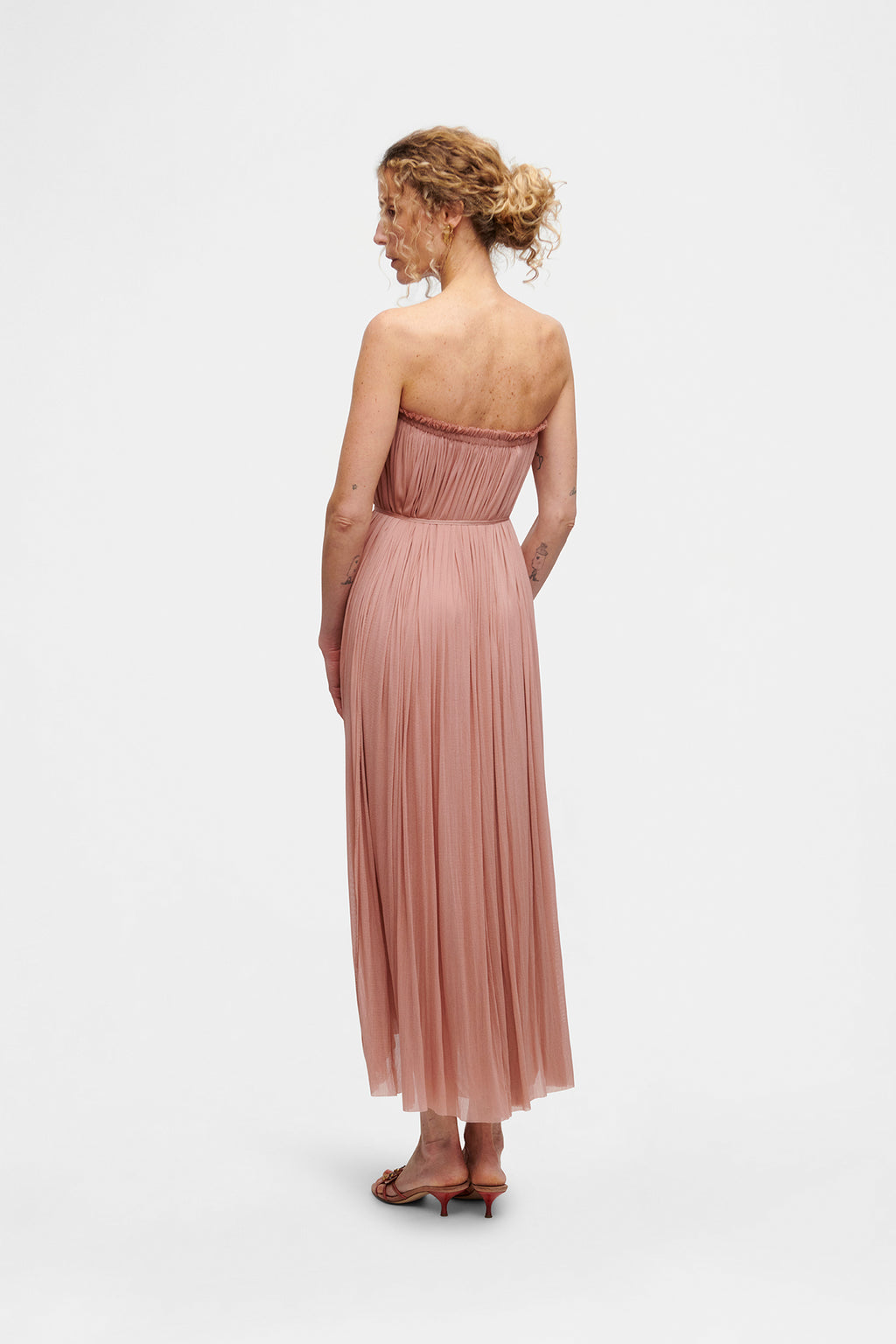 Blush Silk Tulle Skirt