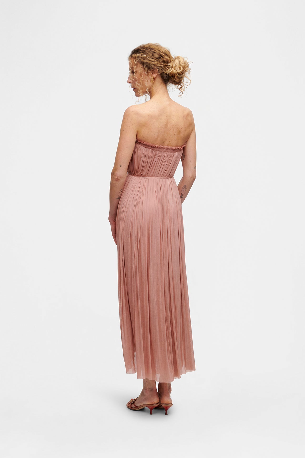 Blush Silk Tulle Skirt