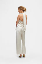 White Satin Trousers