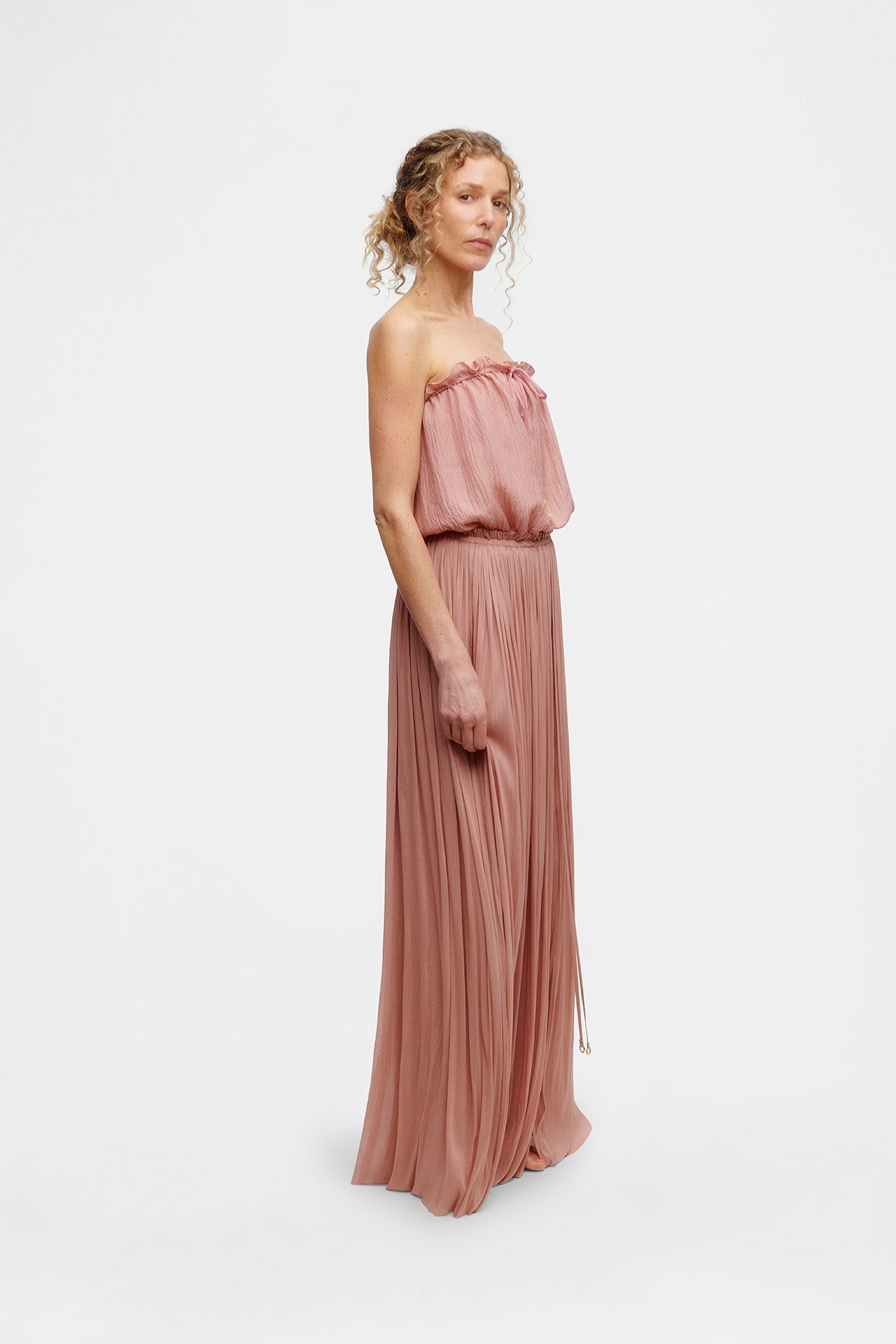Blush Silk Tulle Skirt