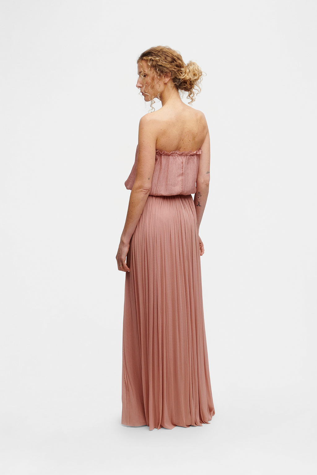 Blush Silk Tulle Skirt