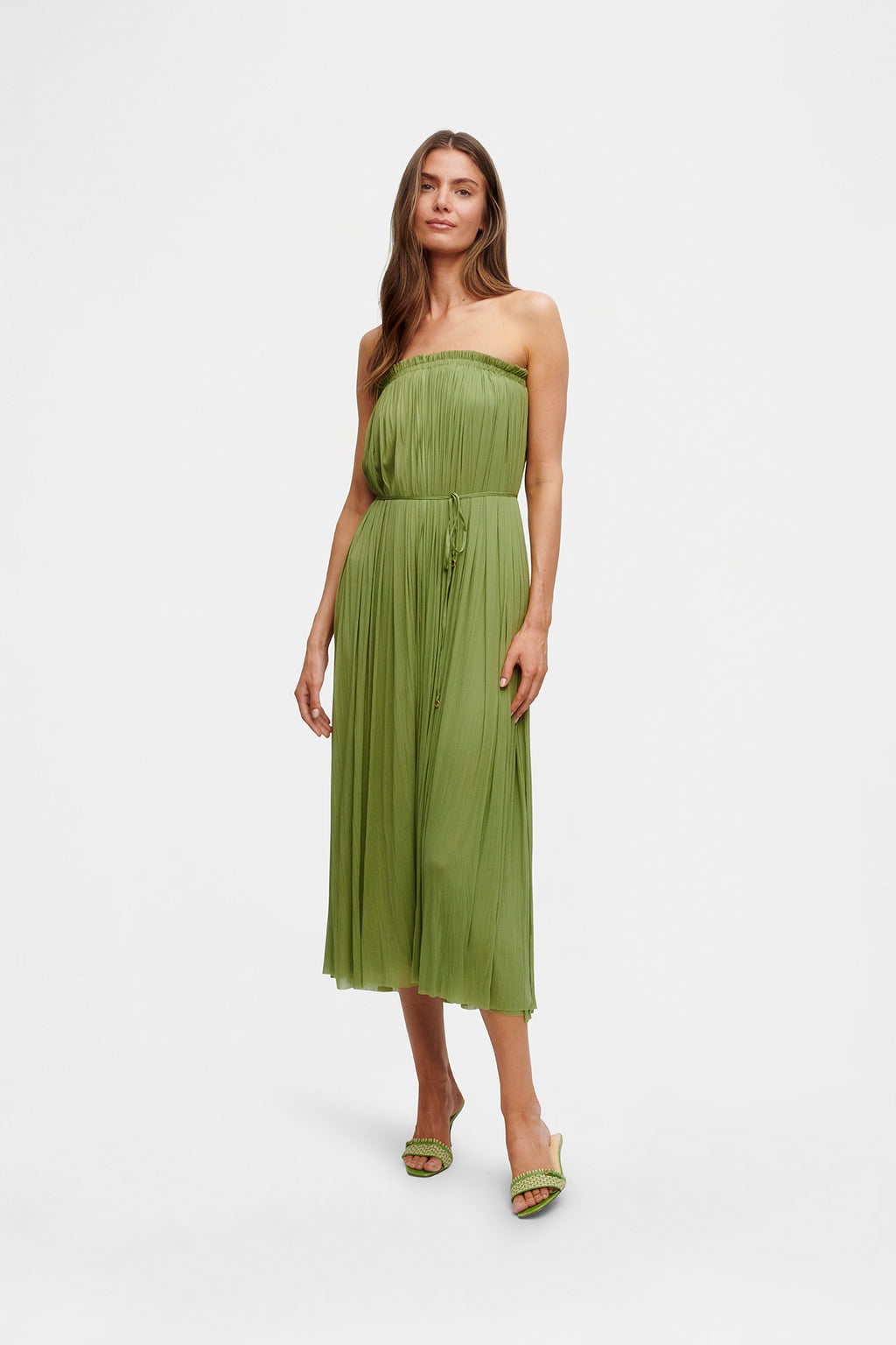 Green Silk Tulle Skirt