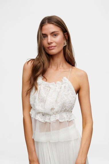 Snowflower String Silk Top, 100% Grade 6A mulberry silk, HANNE BLOCH