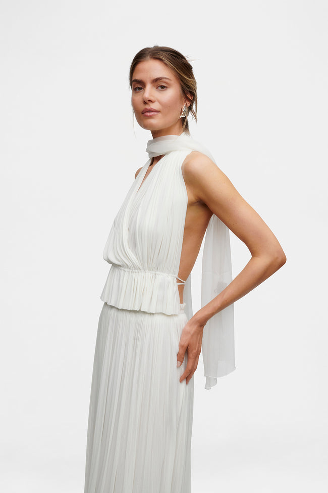 White Silk Scarf