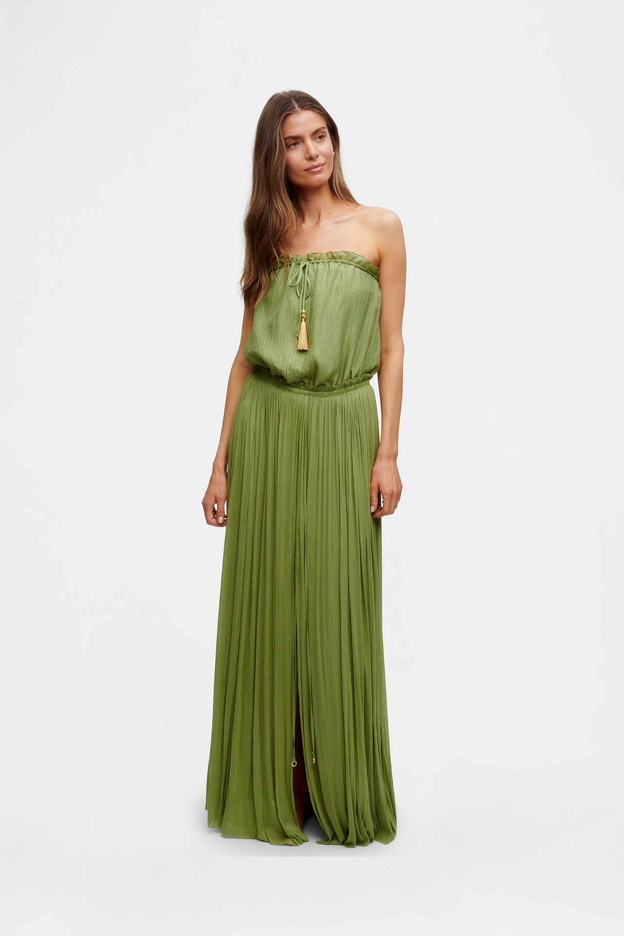 Green Silk Tulle Skirt