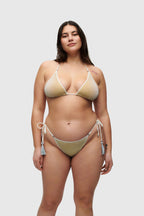 Ivory Glitter Triangle Bikini