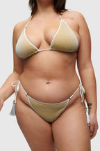 Ivory Glitter Triangle Bikini