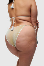 Ivory Glitter Triangle Bikini