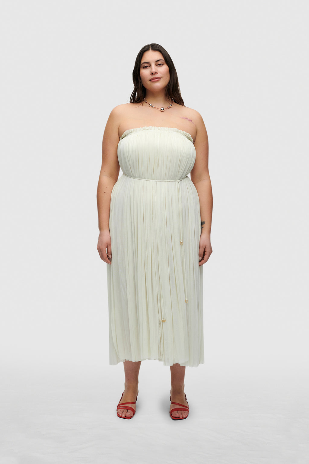 Ivory Silk Tulle Skirt