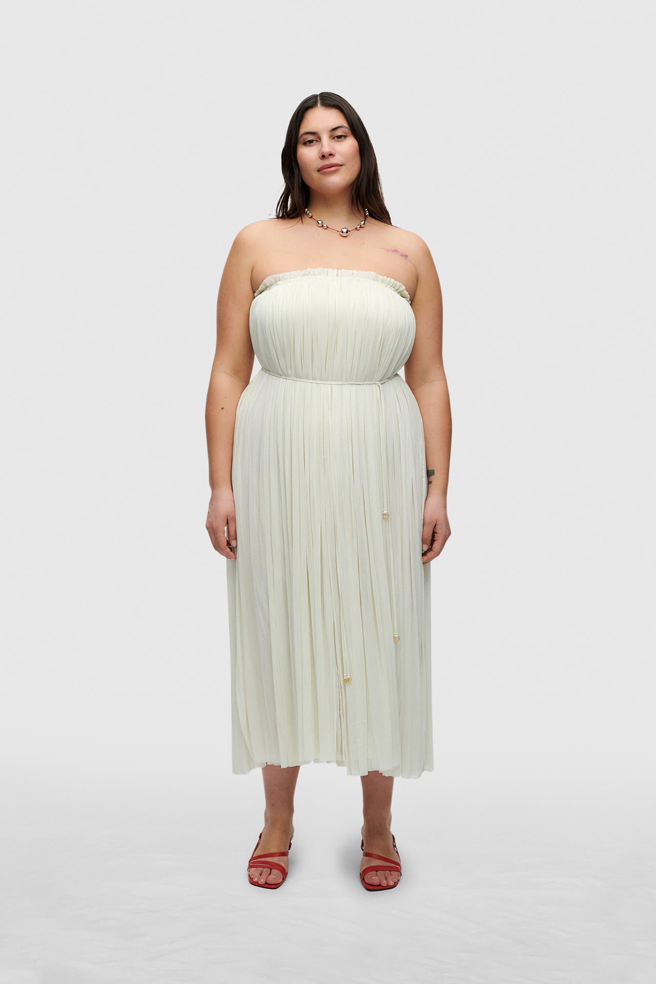 Ivory Silk Tulle Skirt