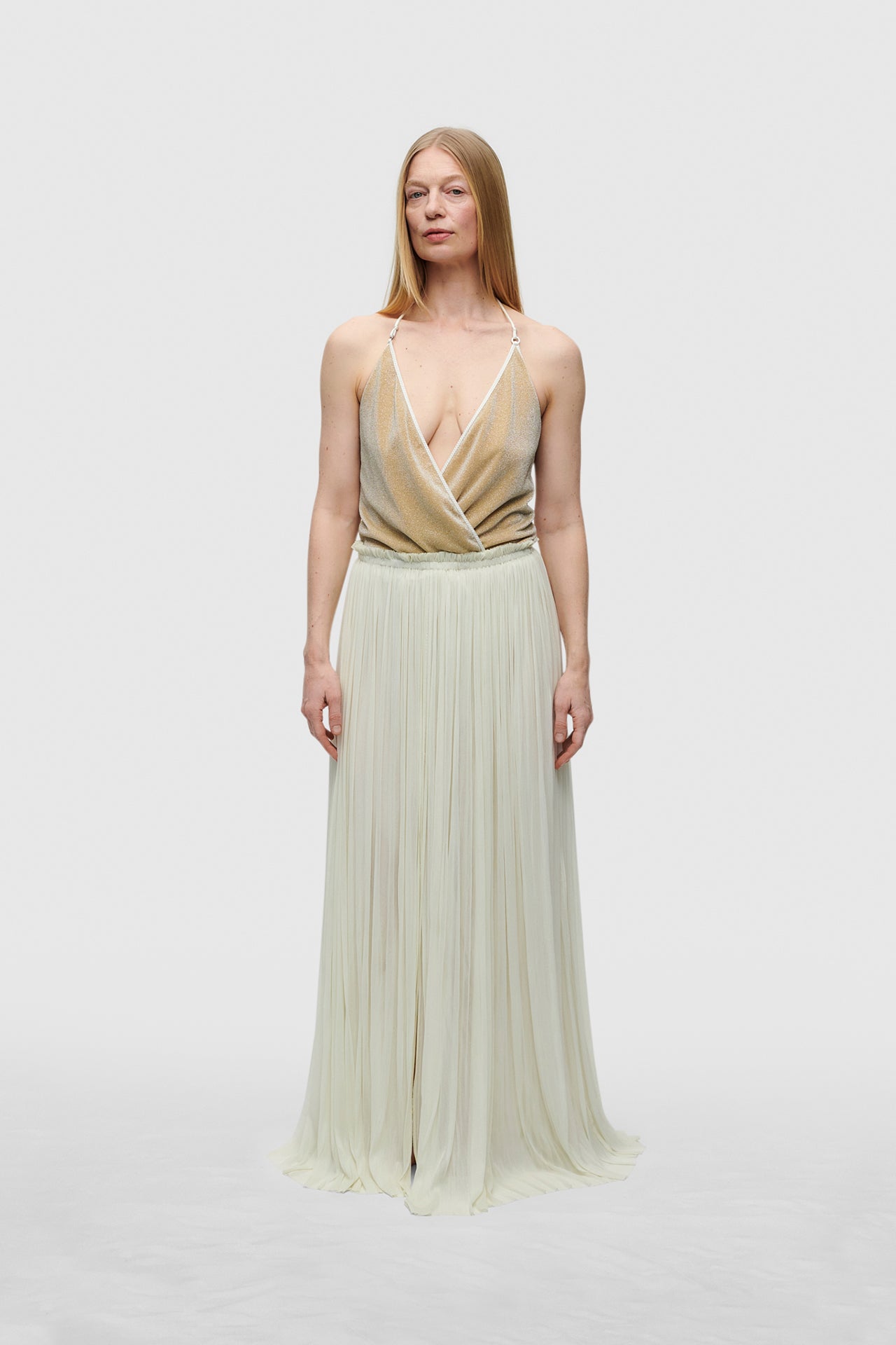 Ivory Silk Tulle Skirt