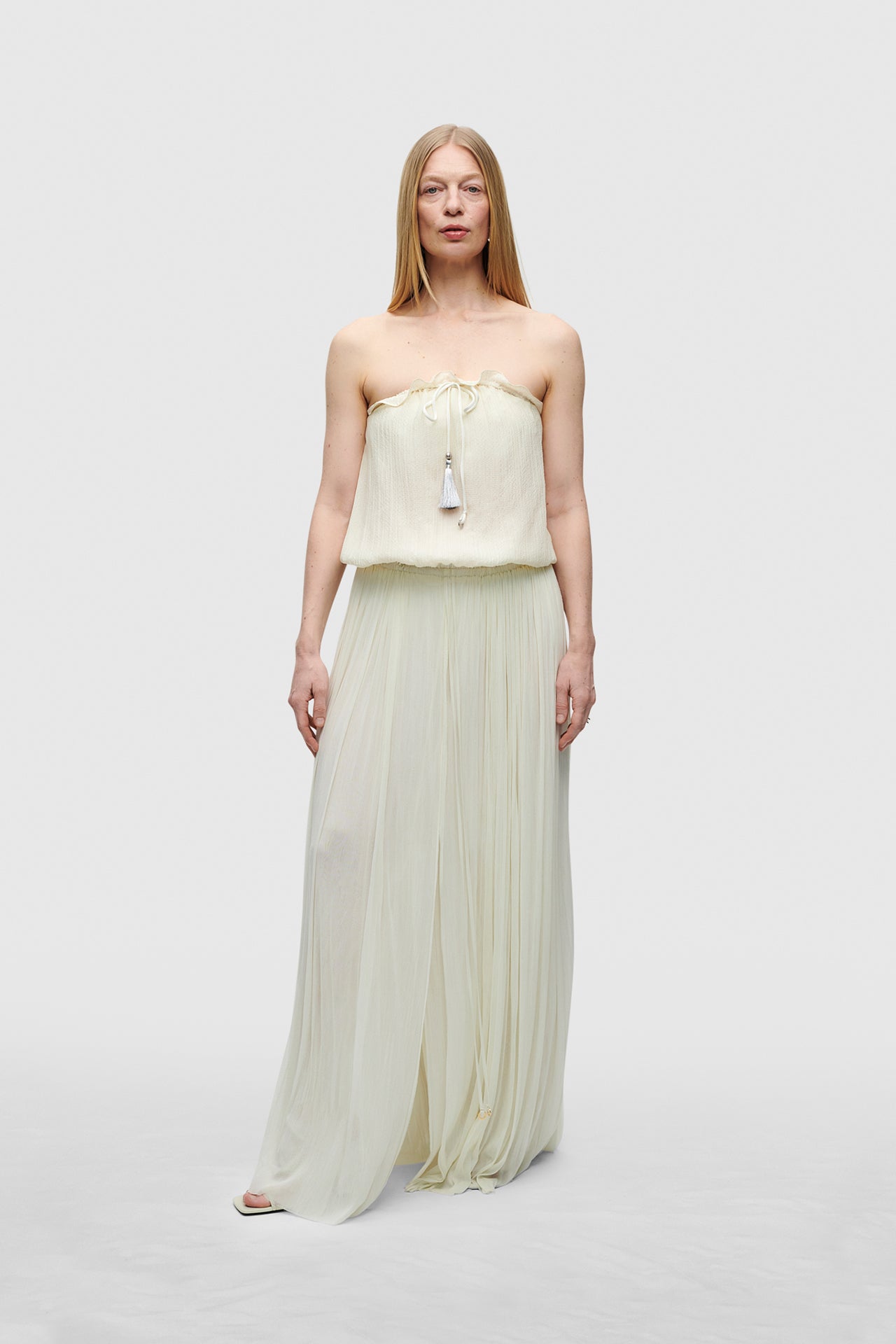 Ivory Silk Tulle Skirt