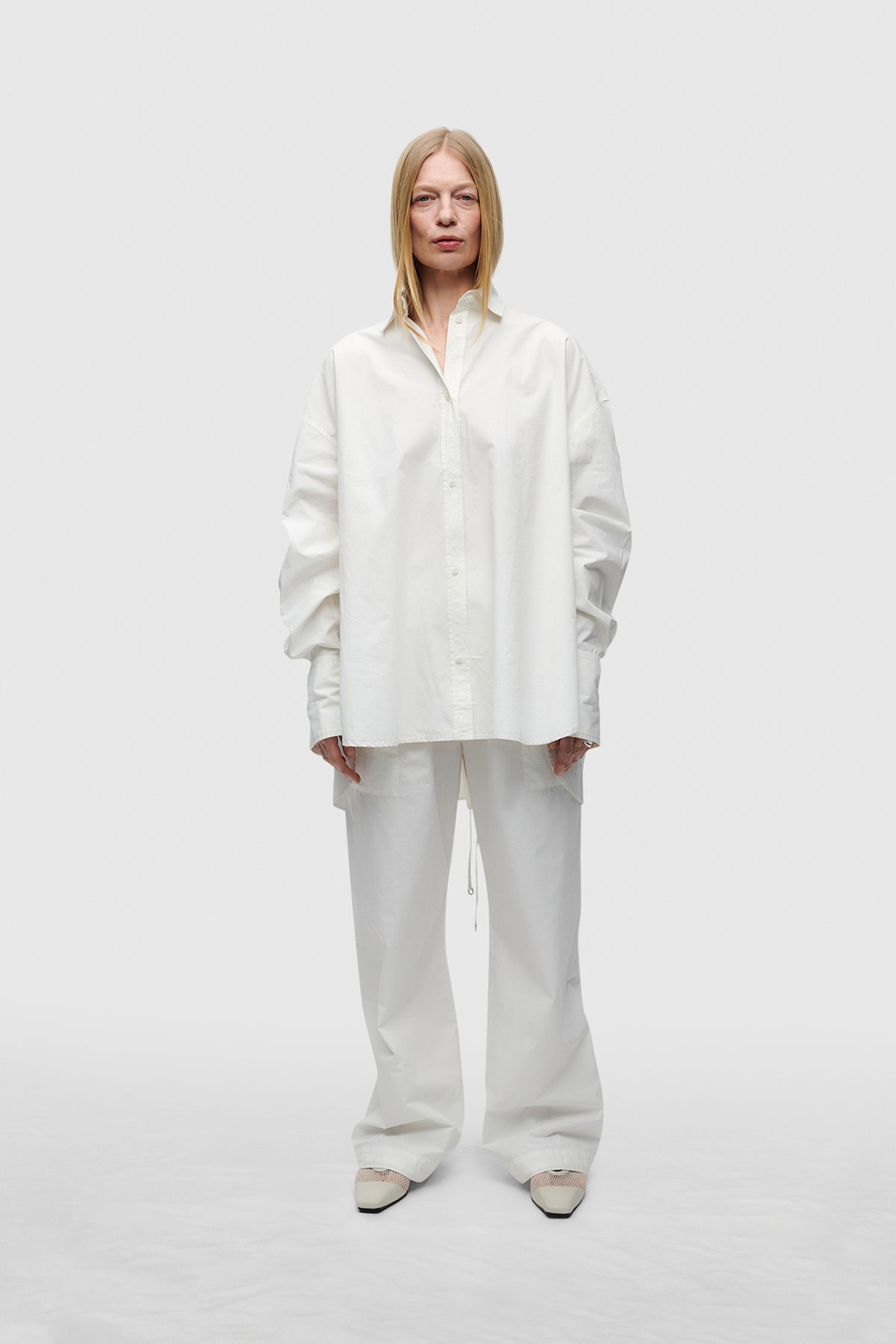 White Cotton Trousers