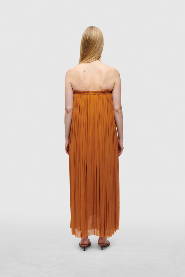 Rust Silk Tulle Skirt / Dress
