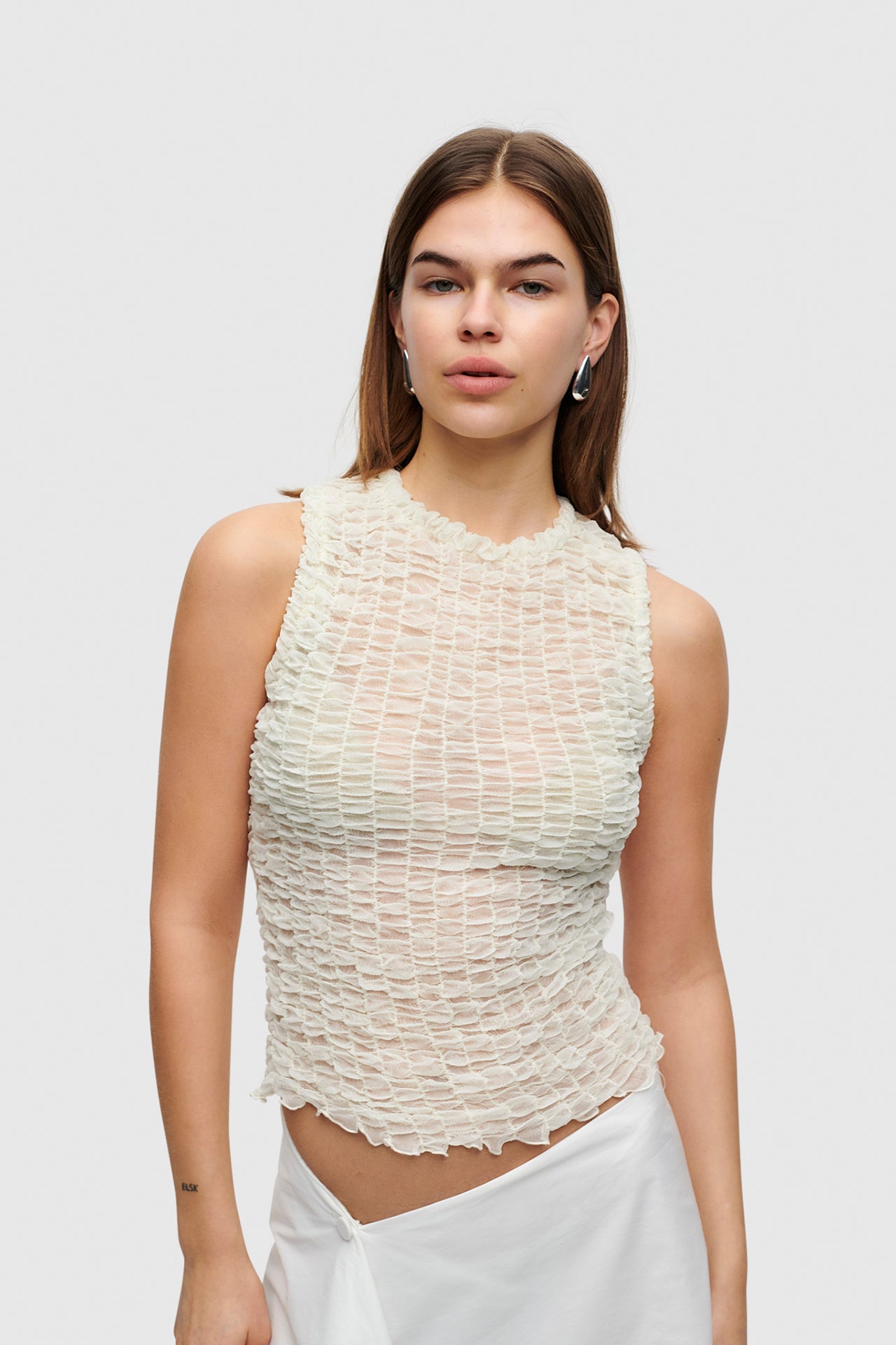 Ivory Smock Top