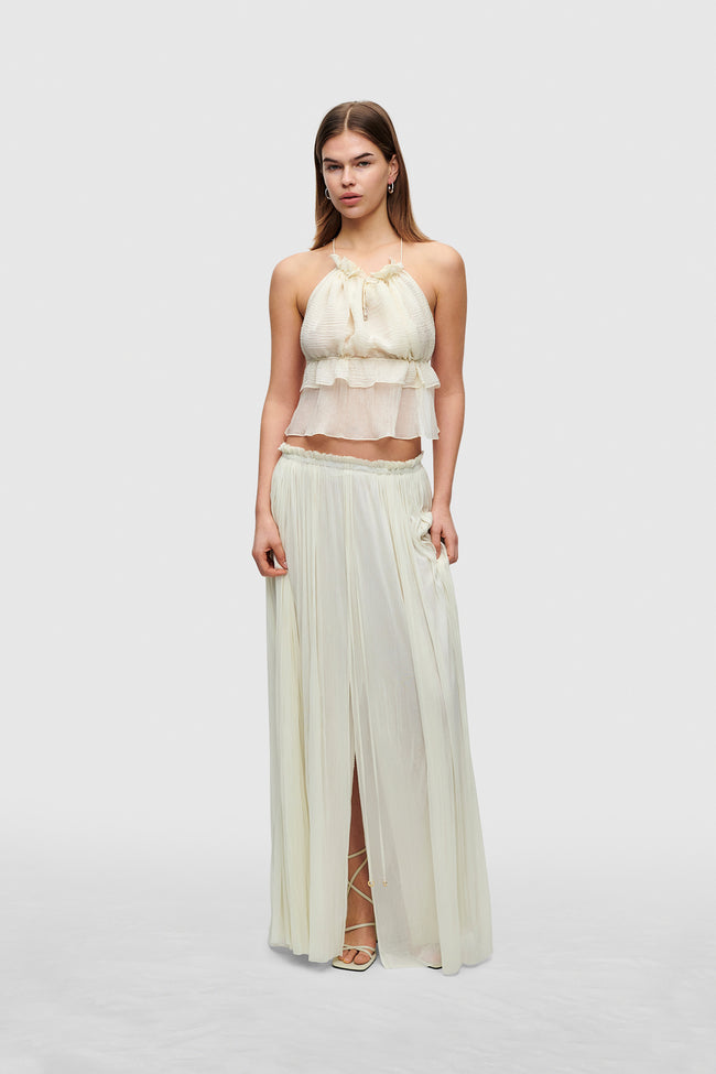 Ivory String Silk Top