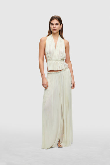 Ivory Silk Tulle Skirt