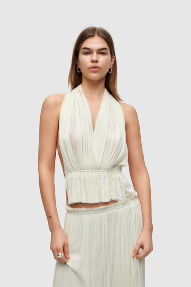 Ivory Silk Tulle Skirt