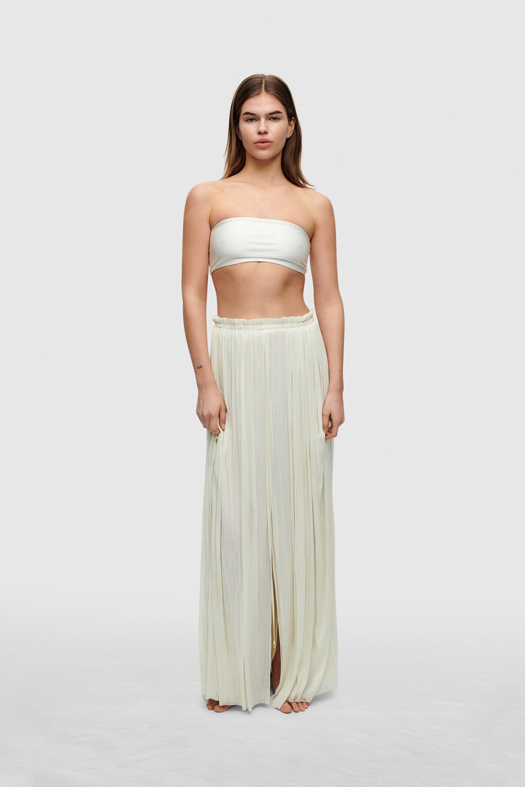 Ivory Silk Tulle Skirt