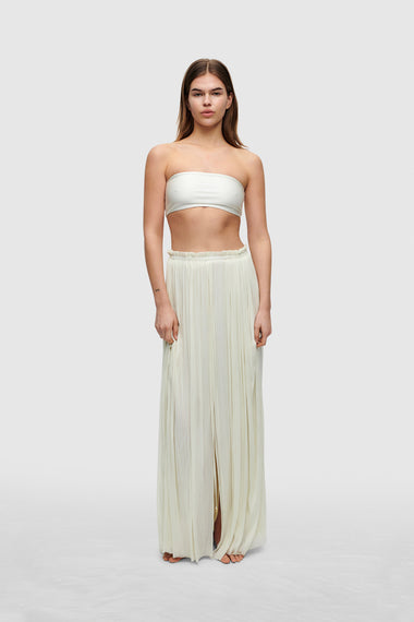 Ivory Silk Tulle Skirt