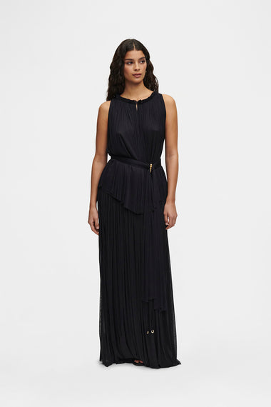 Black Silk Tulle Skirt, floor-length 100% Grade 6A mulberry silk tulle, image 3, HANNE BLOCH